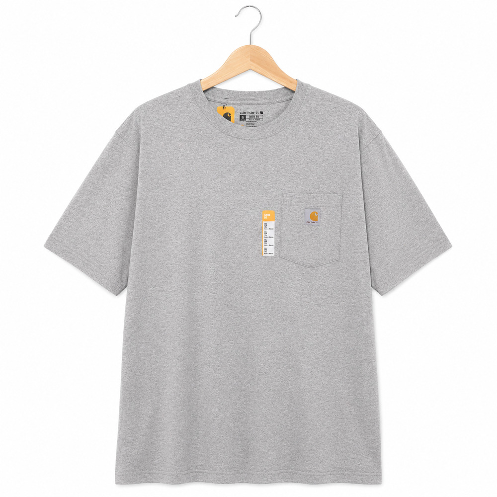 Carhartt Tee Mens XL Tall Grey Loose Fit Heavyweight Short Sleeve Pocket NWT